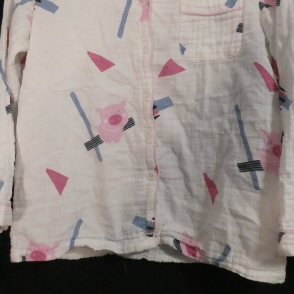 Unbranded | medium | P2P 18 inches measured | Pig Pattern Button-Up Pajama Top - Picture 7 of 15